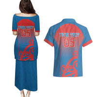 Custom St Joseph's Maori Girls' College Couples Matching Puletasi and Hawaiian Shirt Maori Koru Pattern LT05 - Polynesian Pride