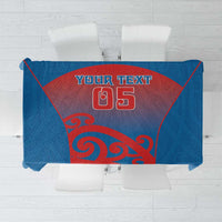 Custom St Joseph's Maori Girls' College Tablecloth Maori Koru Pattern LT05 Blue - Polynesian Pride
