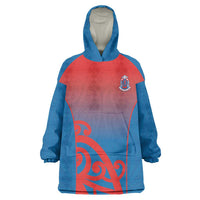 Custom St Joseph's Maori Girls' College Wearable Blanket Hoodie Maori Koru Pattern