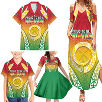 Personalised Vanuatu Family Matching Summer Maxi Dress and Hawaiian Shirt Proud To Be A Ni-Van With Tribal Pattern LT05 - Polynesian Pride