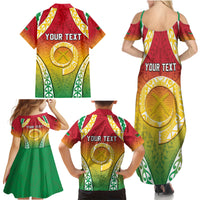 Personalised Vanuatu Family Matching Summer Maxi Dress and Hawaiian Shirt Proud To Be A Ni-Van With Tribal Pattern LT05 - Polynesian Pride