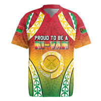 Personalised Vanuatu Rugby Jersey Proud To Be A Ni-Van With Tribal Pattern