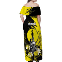 Personalised New Caledonia Day Family Matching Off Shoulder Maxi Dress and Hawaiian Shirt Kanaky Flag Coat Of Arms Polynesian Pattern LT05 - Polynesian Pride
