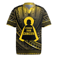 Personalised Polynesia Childhood Cancer Awareness Rugby Jersey You Are Stronger Than Cancer