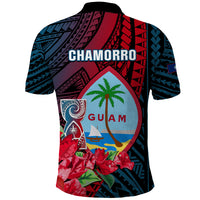 Guam Polo Shirt Latte Stone Mix Bougainvillea Polynesian Pattern LT05 - Polynesian Pride