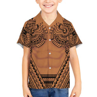 Polynesian Tattoo Inspired Cosplay Costume Hawaiian Shirt Tribal Warrior - Polynesian Pride
