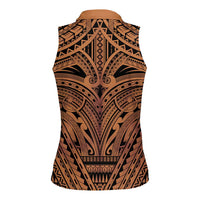 Polynesian Tattoo Inspired Cosplay Costume Women Sleeveless Polo Shirt Tribal Warrior LT05 - Polynesian Pride