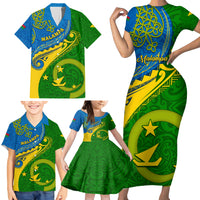Malampa Day Family Matching Short Sleeve Bodycon Dress and Hawaiian Shirt Sand Drawing Vanuatuan Pattern LT05 - Polynesian Pride