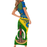 Malampa Day Family Matching Short Sleeve Bodycon Dress and Hawaiian Shirt Sand Drawing Vanuatuan Pattern LT05 - Polynesian Pride