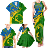 Malampa Day Family Matching Tank Maxi Dress and Hawaiian Shirt Sand Drawing Vanuatuan Pattern LT05 - Polynesian Pride
