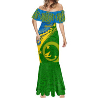 Personalized Malampa Day Mermaid Dress Sand Drawing Vanuatuan Pattern LT05 - Polynesian Pride