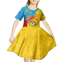 personalized-torba-day-kid-short-sleeve-dress-sand-drawing-vanuatuan-pattern