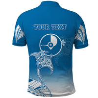 Personalised FSM Yap Constitution Day Polo Shirt Polynesian Batoids LT05 - Polynesian Pride