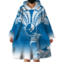 Personalised FSM Yap Constitution Day Wearable Blanket Hoodie Polynesian Batoids LT05 - Polynesian Pride