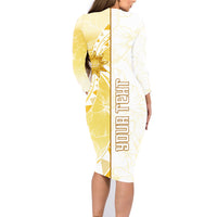 Personalised Polynesia Family Matching Long Sleeve Bodycon Dress and Hawaiian Shirt Bahai Faith Symbol LT05 - Polynesian Pride