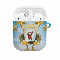 Fiji Christmas AirPods Case Snow Globe With Fijian Santa LT05