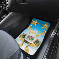 Fiji Christmas Car Mats Snow Globe With Fijian Santa LT05