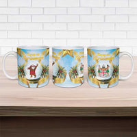 Fiji Christmas Ceramic Mug Snow Globe With Fijian Santa LT05