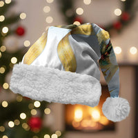 Fiji Christmas Santa Hat Snow Globe With Fijian Santa LT05 With Fur Blue - Polynesian Pride