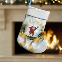 Fiji Christmas Stocking Snow Globe With Fijian Santa LT05 Set of 2 Blue - Polynesian Pride