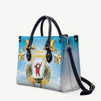 Fiji Christmas Leather Bag Snow Globe With Fijian Santa LT05