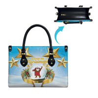 Fiji Christmas Leather Bag Snow Globe With Fijian Santa LT05