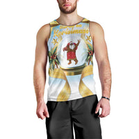 Fiji Christmas Men Tank Top Snow Globe With Fijian Santa LT05