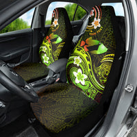 Personalised Hawaii Humuhumu Reef Triggerfish Car Seat Cover Reggae With Plumeria LT05 - Polynesian Pride
