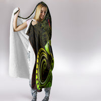 Hawaii Humuhumu Reef Triggerfish Hooded Blanket Reggae With Plumeria LT05 - Polynesian Pride