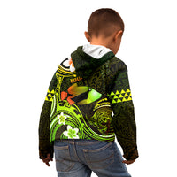 Personalised Hawaii Humuhumu Reef Triggerfish Kid Hoodie Reggae With Plumeria LT05 - Polynesian Pride