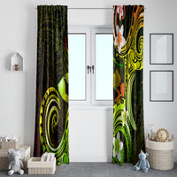 Hawaii Humuhumu Reef Triggerfish Window Curtain Reggae With Plumeria LT05 - Polynesian Pride