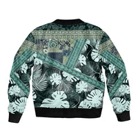 Hawaii Plant Kalo Bomber Jacket Hawaiian Tapa Pattern LT05 - Polynesian Pride