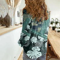 Hawaii Plant Kalo Women Casual Shirt Hawaiian Tapa Pattern LT05 - Polynesian Pride
