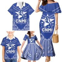 Northern Mariana Islands Family Matching Mermaid Dress and Hawaiian Shirt Chamorro Warrior Tribal Pattern LT05 - Polynesian Pride