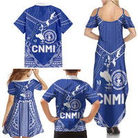 Northern Mariana Islands Family Matching Summer Maxi Dress and Hawaiian Shirt Chamorro Warrior Tribal Pattern LT05 - Polynesian Pride