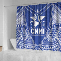 Northern Mariana Islands Shower Curtain Chamorro Warrior Tribal Pattern