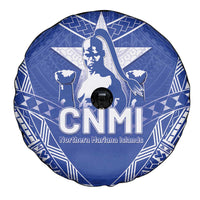 Northern Mariana Islands Spare Tire Cover Chamorro Warrior Tribal Pattern