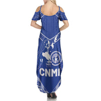 Northern Mariana Islands Summer Maxi Dress Chamorro Warrior Tribal Pattern