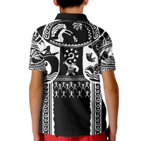 Polynesia Maui Tattoo Inspired Kid Polo Shirt Black Version LT05 - Polynesian Pride