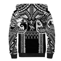 Polynesia Maui Tattoo Inspired Sherpa Hoodie Black Version