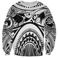 Polynesia Maui Tattoo Inspired Sweatshirt White Version LT05 Unisex White - Polynesian Pride