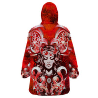Hawaii Goddess Of Fire Madame Pele Wearable Blanket Hoodie Polynesian Style LT05 - Polynesian Pride