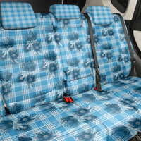 Blue Palaka Hawaii Back Car Seat Cover Hawaiian Lehua Blossoms
