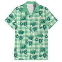 Green Palaka Hawaii Hawaiian Shirt Hawaiian Lehua Blossoms