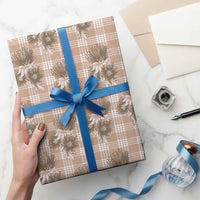 Brown Palaka Hawaii Wrapping Paper Hawaiian Lehua Blossoms