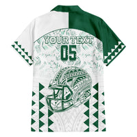 Custom Hawaii Football Family Matching Tank Maxi Dress and Hawaiian Shirt Rainbow Warriors Kakau Pattern LT05 - Polynesian Pride