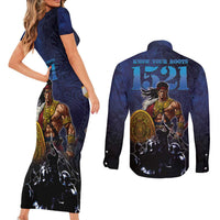 Philippines The First Hero Couples Matching Short Sleeve Bodycon Dress and Long Sleeve Button Shirt Lapu Lapu Know Your Roots