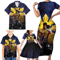 Philippines The First Hero Family Matching Short Sleeve Bodycon Dress and Hawaiian Shirt Lapu Lapu Know Your Roots
