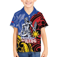 Philippines Lapu-Lapu Family Matching Off The Shoulder Long Sleeve Dress and Hawaiian Shirt Proud Of My King