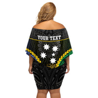 Personalised South Sea Islanders And Gilbert Islands Family Matching Off Shoulder Short Dress and Hawaiian Shirt Kanakas Polynesian Pattern LT05 - Polynesian Pride